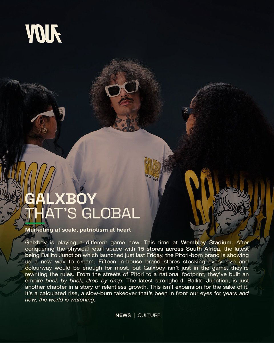 youf_co_za's tweet photo. 🚨BREAKING NEWS 🚨From 15 stores in SA 🇿🇦 to Wembley Stadium screens during the Community Shield ⚽🔥 @GALXBOY @Vuittots just rewrote the playbook 📺🌍 #YoufNews #YOUtheFuture #Galxboy https://t.co/oAwLdWrlme