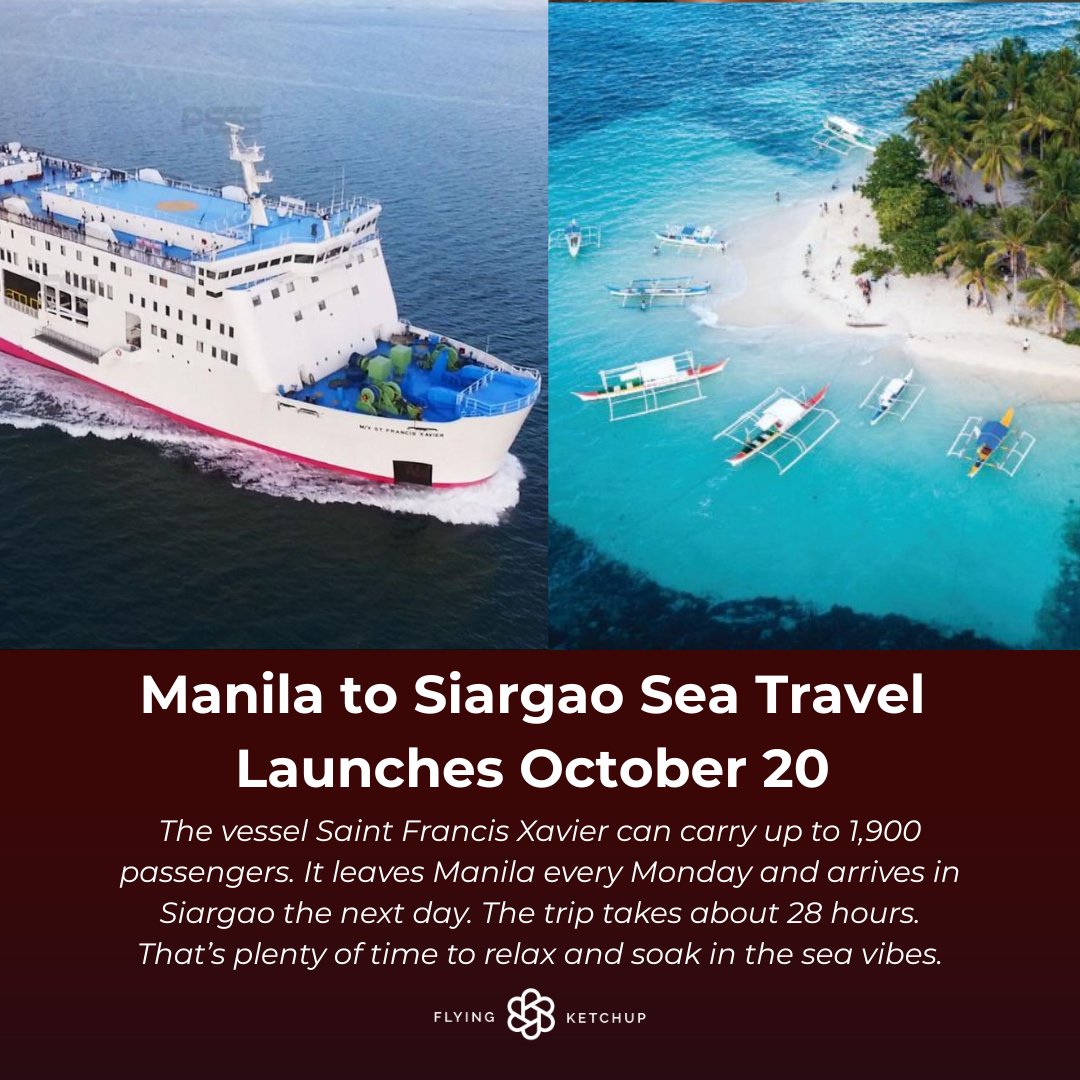 HELLO SIARGAO! The best part? Fare starts at PHP2K! Read the article in the comsec for the details 😍

FULL STORY: tinyurl.com/24xnxvcy

#FlyingKetchup