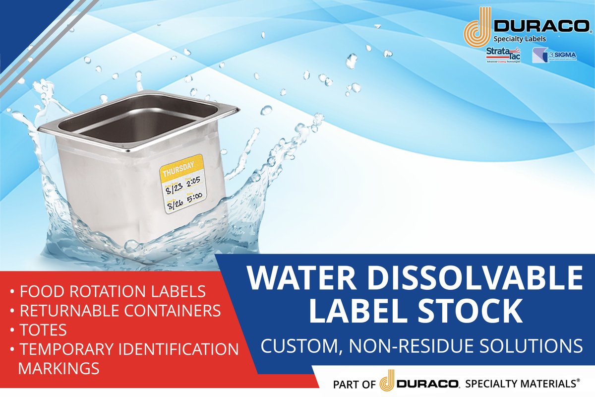 Discover high-quality water dissolvable label stock solutions that offer a durable bond while in use and then easily disintegrate in room-temperature water with slight agitation.

Request a sample: hubs.la/Q03wKS8L0

#SpecialtyLabels #WaterDissolvable #LabelStock