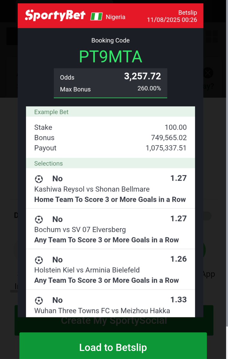 30games✅ out of 33- 3257odds, I f**ked up i gave up on this booking should have just staked higher 💔