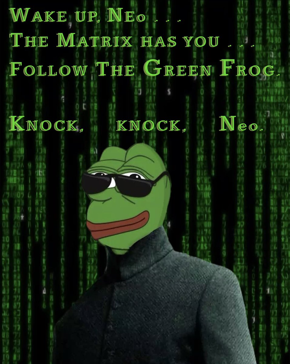 Cryptui0x's tweet image. My Frogust prophecy!
Big CEXs are using $PEPE to onboard new Frens, daily quests, learn-to-earn, airdrops …
When the cycle’s done, you want them to stay with a mind blowing memory.
So we will make $PEPE the biggest face meltdown in crypto history.
Everything is coded. 🐸💚🍀