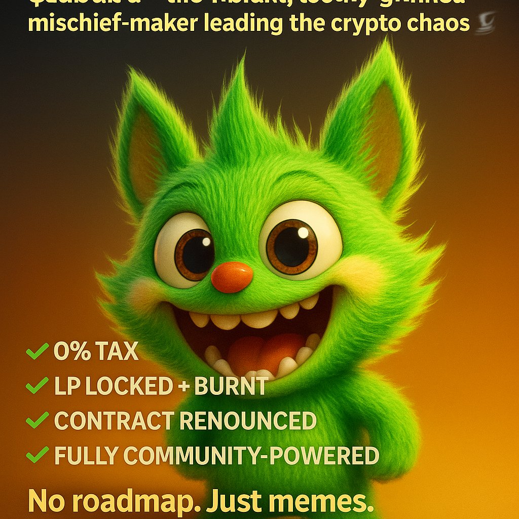 hananqueenX's tweet photo. 🚀 Meet $Labubu – the neon-green mischief-maker leading the next meme coin revolution!
✅ 0% Tax
✅ LP Locked + Burnt
✅ Contract Renounced
✅ 100% Community-Powered

No roadmap. Just memes. Moon. Madness. 🌕

#Labubu #Labubuarmy #MMTFinance #BTC #EthOs #ETH $zebby #bnb #microchains #DoubleUp #BARKcoin #Crypto #DeFi #Memecoin #WEBR #Solana #SHIB #PFPPEPE #elonmask