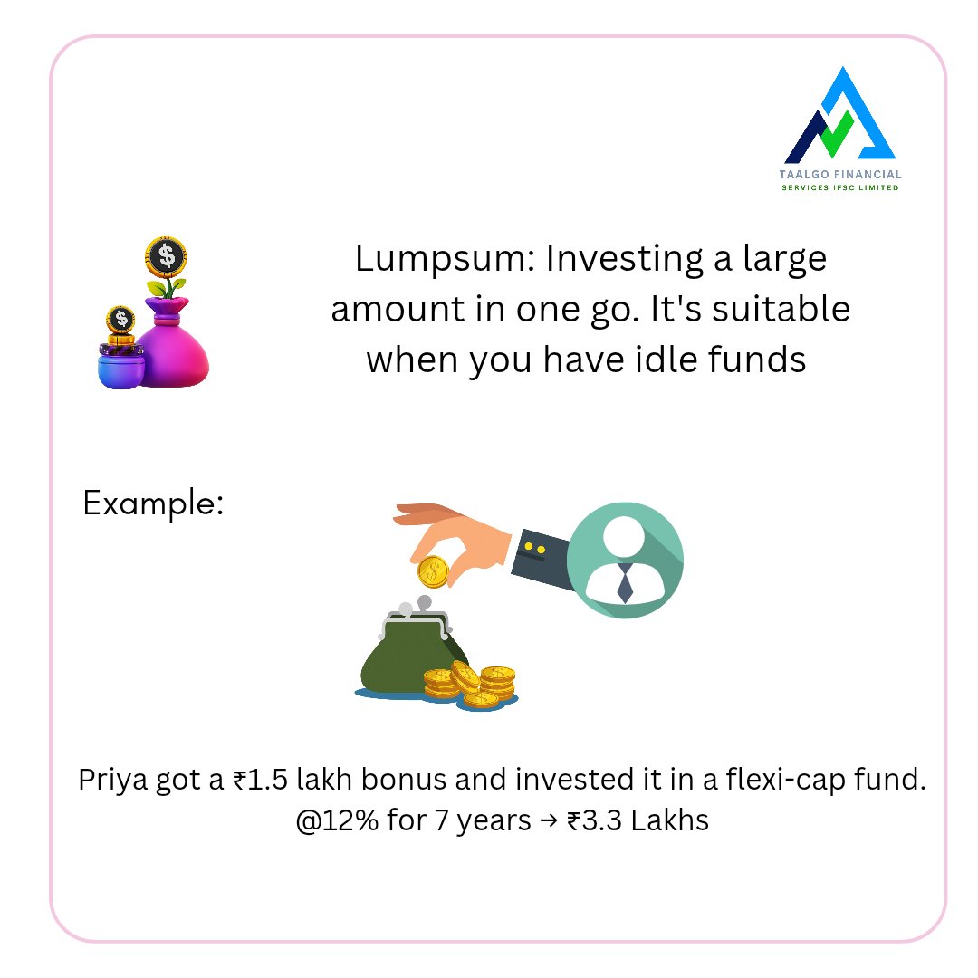taalgo_'s tweet photo. SIP vs LumpSum – Which is better for you?
Both can grow your wealth, but the choice depends on your goals, risk appetite & market conditions
✅ SIP = Discipline + Rupee Cost Averaging
✅ LumpSum = Power of compounding from day one
#SIPvsLumpSum #InvestSmart #MutualFundsMadeEasy #WealthBuilding #InvestingTips #FinancialPlanning #MoneyTalks #StockMarketIndia #MutualFundsSahiHai #CompoundingMagic #SmartInvesting #FinanceForBeginners #PersonalFinanceTips #RupeeCostAveraging #GrowYourMoney
🔔 Follow us for more insights on investing, trading & market trends!
📍 Find us on:
Youtube
https://t.co/hmB6N6RnqW
Instagram
https://t.co/UhFdX6fMPL
Twitter
https://t.co/H59QAblyrk
Linkdin
https://t.co/BJ3FPQPbq8
Facebook
https://t.co/pm9tZrc2qn
WhatsApp Channel
https://t.co/tKNwiXltZf
How do you prefer investing?