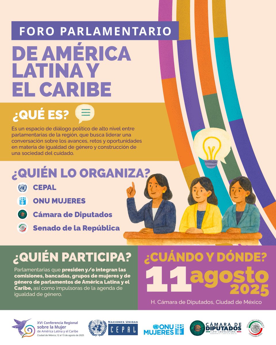 El Foro Parlamentario de América Latina y el Caribe, en el marco de la  #XVIConferenciaMujer, abre sus puertas para impulsar la #SociedadDelCuidado, la  democracia paritaria y la igualdad sustantiva. @mx_diputados <a href="/cepal_onu/">CEPAL</a> <a href="/mujeresgobmx/">Secretaría de las Mujeres</a> @mujeresgob
📹 canaldelcongreso.gob.mx/transmisiones?…
