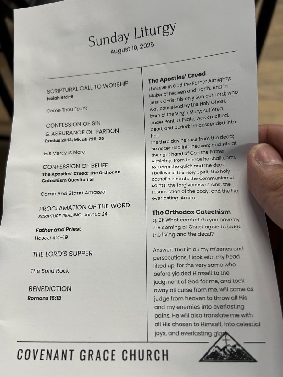 We were richly blessed by Covenant Grace Church in Syracuse, UT where <a href="/DarrenColwell/">Darren Colwell</a> pastors! It’s a growing congregation that is hungry for the word! Pastor Ben assured the congregation as he exhorted them towards obedience that they were not under the covenant of works! 👊