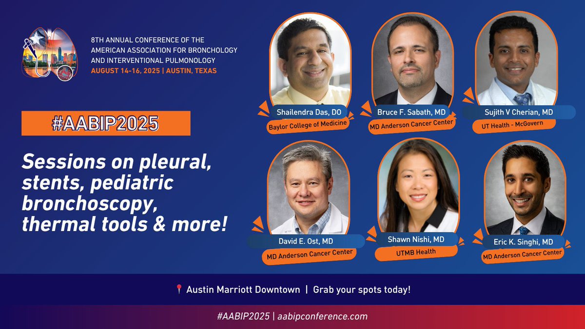 Eric K. Singhi, MD (@lungoncdoc) on Twitter photo Excited to share the “oncologist’s perspective” on the role of molecular testing in lung cancer during the #plenary session at #AABIP2025! Grateful to my interventional pulmonary colleagues for the invitation. See you soon, Austin! 🤠 <a href="/AAB_IP/">AABIP</a> Excited to share the “oncologist’s perspective” on the role of molecular testing in lung cancer during the #plenary session at #AABIP2025! Grateful to my interventional pulmonary colleagues for the invitation. See you soon, Austin! 🤠 <a href="/AAB_IP/">AABIP</a>