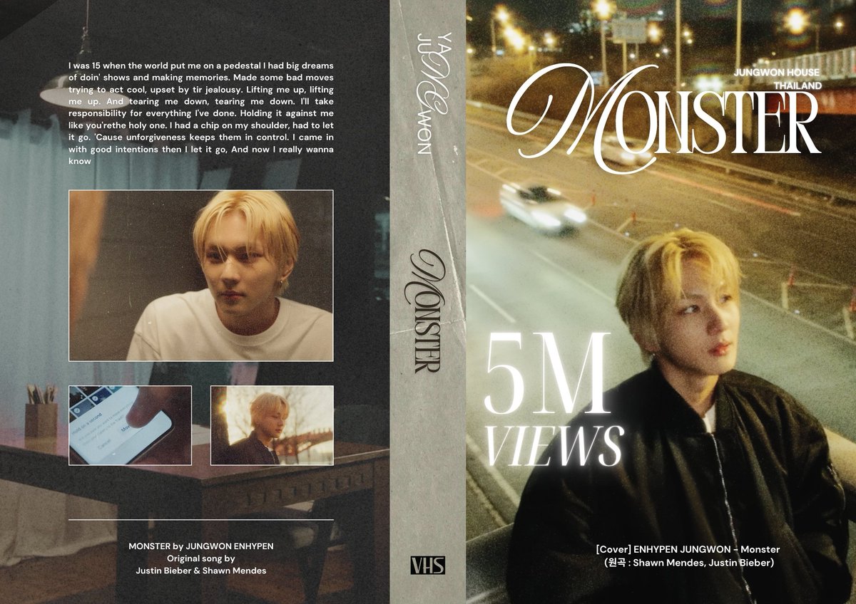 YANGJUNGWON_TH's tweet photo. เอนจีน!!! ตอนนี้คลิป cover เพลง 'Monster' ของจองวอนยอดวิวครบ 5 ล้านวิวเป็นที่เรียบร้อยแล้วค่ะ😭🎉

มาร่วมกันเทรนด์แท็กแสดงความยินดีให้กับจองวอนด้วยกันนะคะ💛

(ใส่ข้อความ/รูปภาพ/emoji/gif เพื่อกันสแปมด้วยนะคะ)

FIVE MILLION HITS FOR JUNGWON
#5MILWonMonsterCover #JUNGWON #정원 https://t.co/7KjAhhL6K4