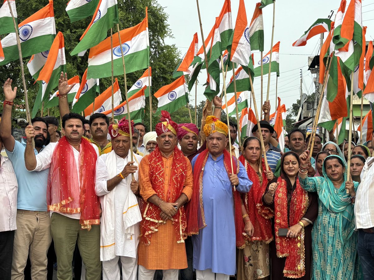 Mega Har Ghar Tiranga Rally in Rajpura Draws Massive Participation and Rekindles the Spirit of National Pride