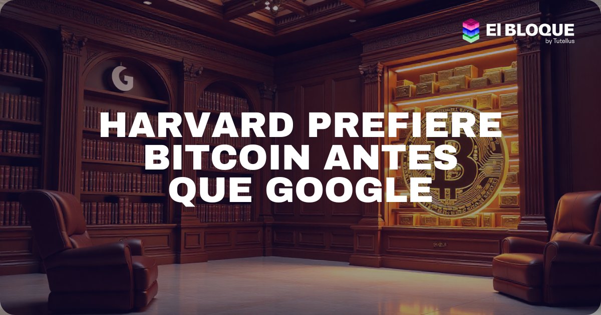 Tutellus (@tutellus) on Twitter photo 🚨 <a href="/Harvard/">Harvard University</a> invierte más en el ETF de Bitcoin de <a href="/BlackRock/">BlackRock</a> que en acciones de <a href="/Google/">Google</a>
117 M$ en BTC vs. menos en GOOG.
¿Es la señal de que Bitcoin ya es un activo institucional de primera línea?
Aquí todos los detalles 👇
elbloque.tutellus.com/p/expansi-n-to…
#Bitcoin #ETF #Harvard 🚨 <a href="/Harvard/">Harvard University</a> invierte más en el ETF de Bitcoin de <a href="/BlackRock/">BlackRock</a> que en acciones de <a href="/Google/">Google</a>
117 M$ en BTC vs. menos en GOOG.
¿Es la señal de que Bitcoin ya es un activo institucional de primera línea?
Aquí todos los detalles 👇
elbloque.tutellus.com/p/expansi-n-to…
#Bitcoin #ETF #Harvard