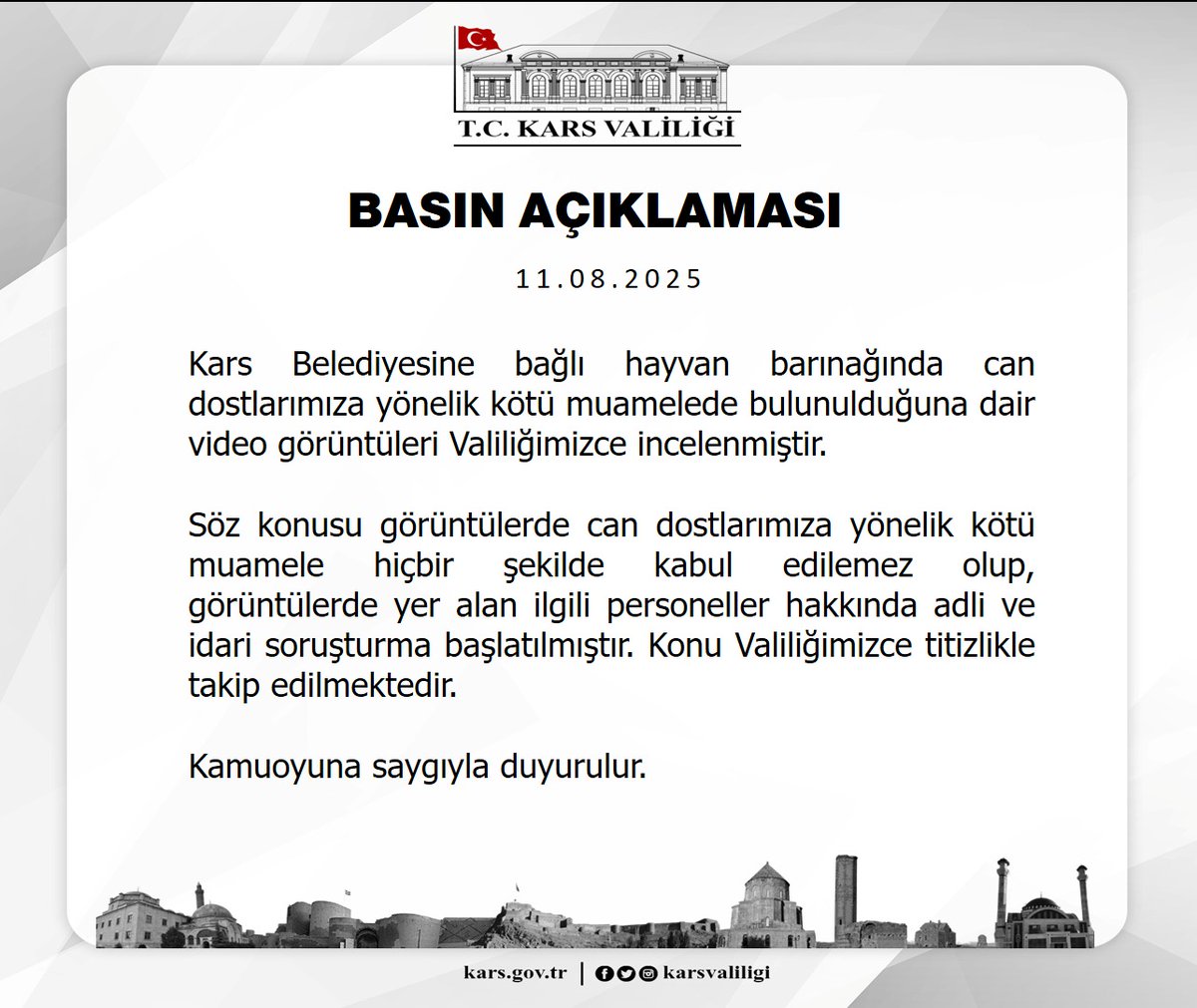 T.C. Kars Valiliği (@karsvaliligi) on Twitter photo 