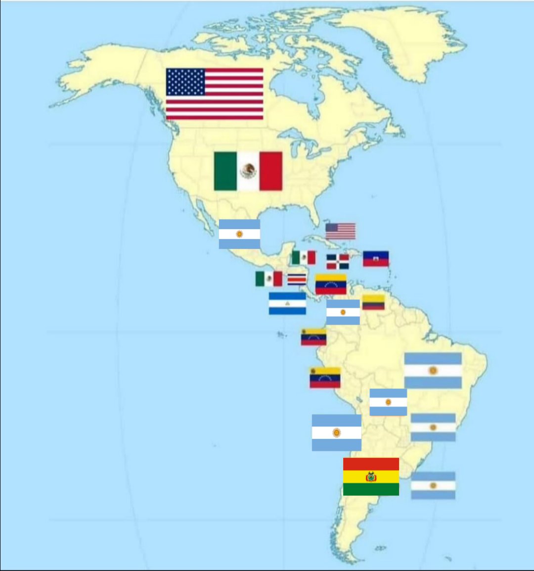 "Bolivia":
Por este mapa donde muestra a qué país odian más los países de América.