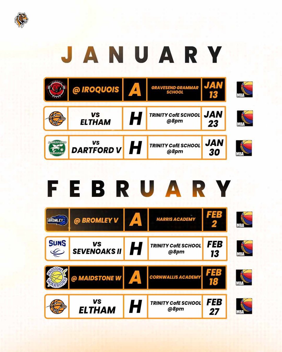 🏀 The Bexley Tigers Men’s are BACK! 🐅🔥
After a break from the Men’s division, we’re ready to reclaim our dominance in the MBA!

📍 Home games: Trinity School – Friday nights
🍿 Refreshments available – bring the noise &amp; support!

#WeAreBexley #BexleyTigers #RoadToPro