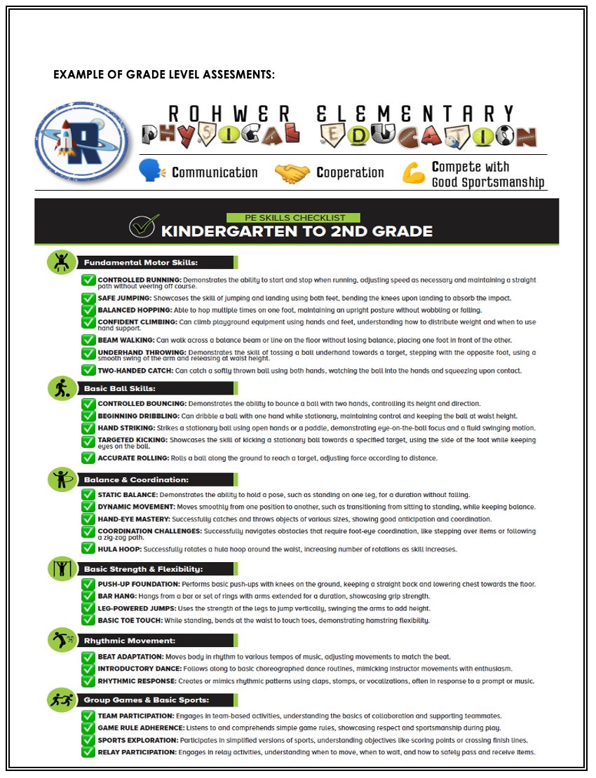 ROHWER PE โฝ๏ธ๐๐โพ๏ธ๐ (@rohwer_pe) on Twitter photo Welcome to <a href="/RohwerE/">Rohwer Elementary</a> Open House!๐๐ช
๐ 5:00pm-6:30pm
2025-2026 PE Syllabus:
The plan is set, the time is here โ letโs blast off with Rocket PE this year! Welcome to <a href="/RohwerE/">Rohwer Elementary</a> Open House!๐๐ช
๐ 5:00pm-6:30pm
2025-2026 PE Syllabus:
The plan is set, the time is here โ letโs blast off with Rocket PE this year!