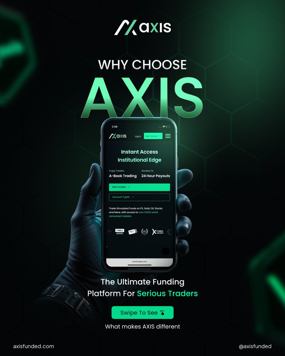 AxisFunded's tweet image. 🚀 Why Choose AXIS?

We’re here to give serious traders the edge they need to perform at their best — with instant access to real funding and tools built for growth.

💡 Here’s what makes AXIS different:
✅ Instant Access to Real Capital – Start trading live from day one.
✅…