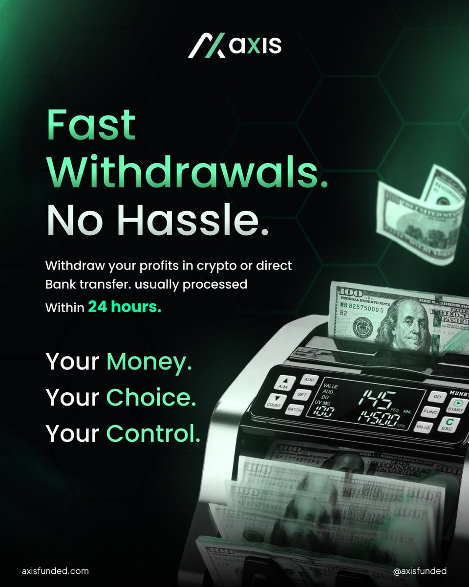 AxisFunded's tweet image. 🚀 Why Choose AXIS?

We’re here to give serious traders the edge they need to perform at their best — with instant access to real funding and tools built for growth.

💡 Here’s what makes AXIS different:
✅ Instant Access to Real Capital – Start trading live from day one.
✅…