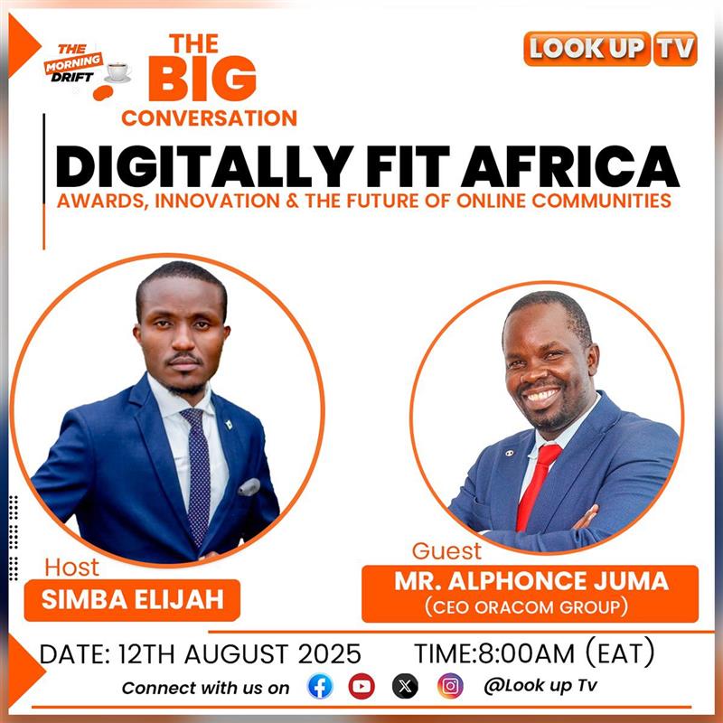 Our CEO, <a href="/jumalphonce/">Alphonce Juma</a>  is going live. Catch him on Look Up TV this Tuesday, 12th Aug, at 8:00 AM , as he shares insights on the upcoming Digitally Fit Awards, celebrating innovation, online communities, and the future of digital excellence. #DigitallyFitAwards Talanta Stadium