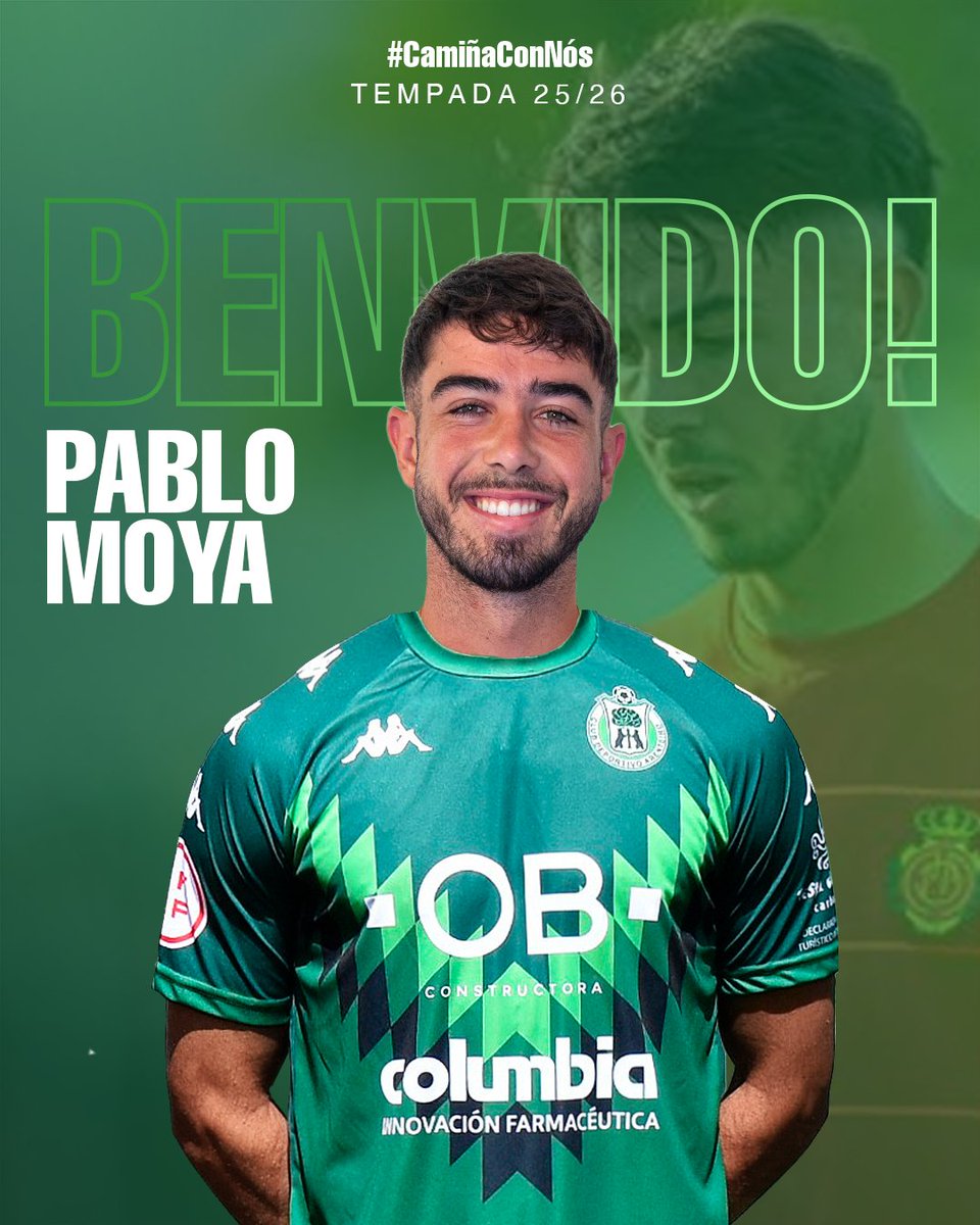 CD_Arenteiro's tweet photo. OFICIAL | CESIÓN ✍🏻

Pablo Moya, xoven central procedente do FC Cartagena, chega cedido ao C.D. Arenteiro para a vindeira tempada.

Xuventude, contundencia e proxección para a defensa verde.

🔗 https://t.co/vYmR5gl84W

#CamiñaConNós https://t.co/PeoPx5bmHD