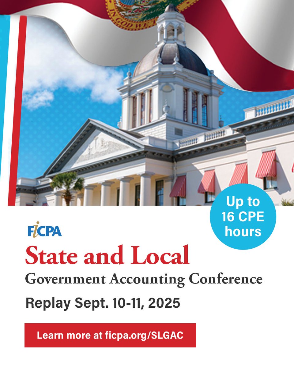 Ready for some smokin’ hot CPE sessions focused on the public sector? Turn down the AC and tune in to the FICPA’s State and Local Government Accounting Conference Replay on Sept. 10-11. Register 5+ for an additional group discount. hubs.ly/Q03C67VK0

#FICPASLGAC