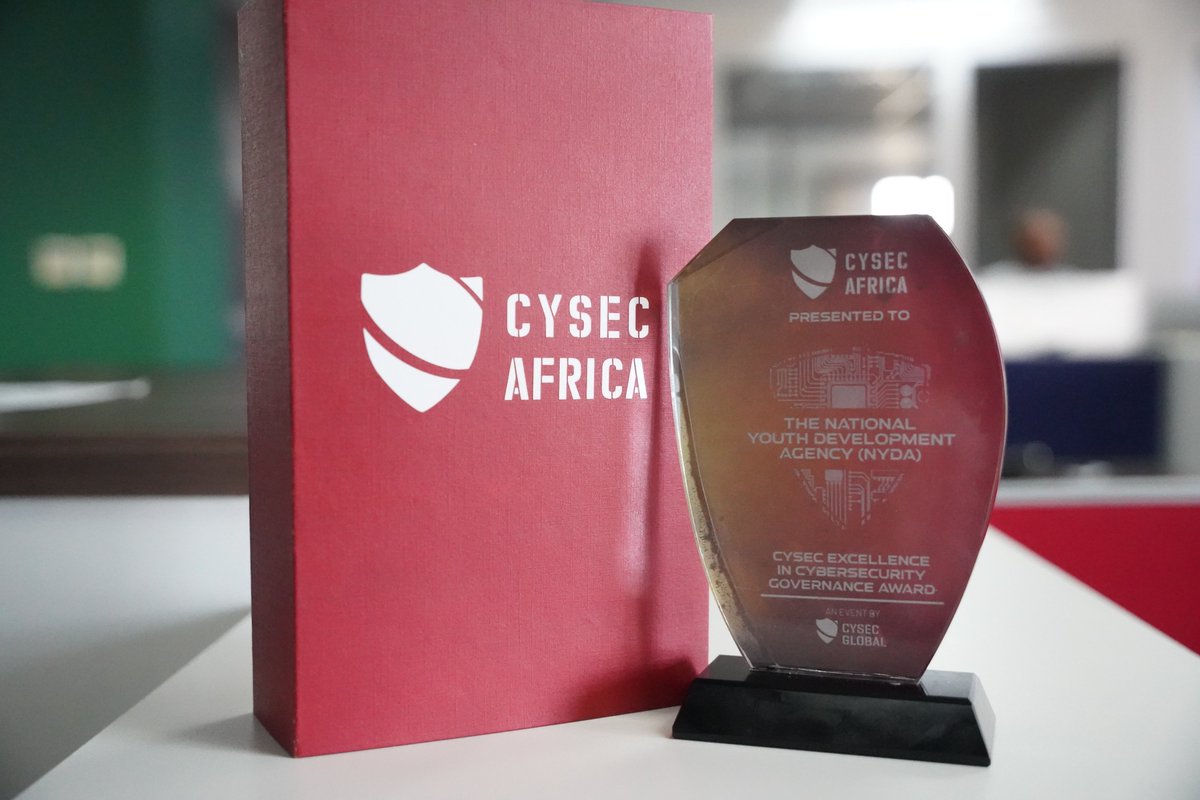 NYDARSA's tweet image. Celebrating Excellence at CYSEC Africa 2025!

We’re proud to celebrate the exceptional accomplishments of this year’s winners.

CYSEC Excellence in Cybersecurity Governance Award National Youth Development Agency (NYDA)
Your visionary leadership, innovative solutions, and…
