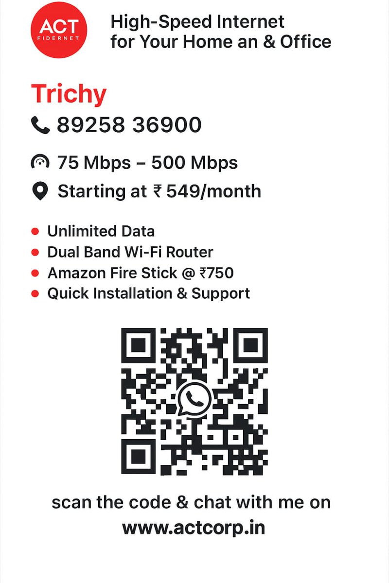 ACT Fibernet Trichy tweet media