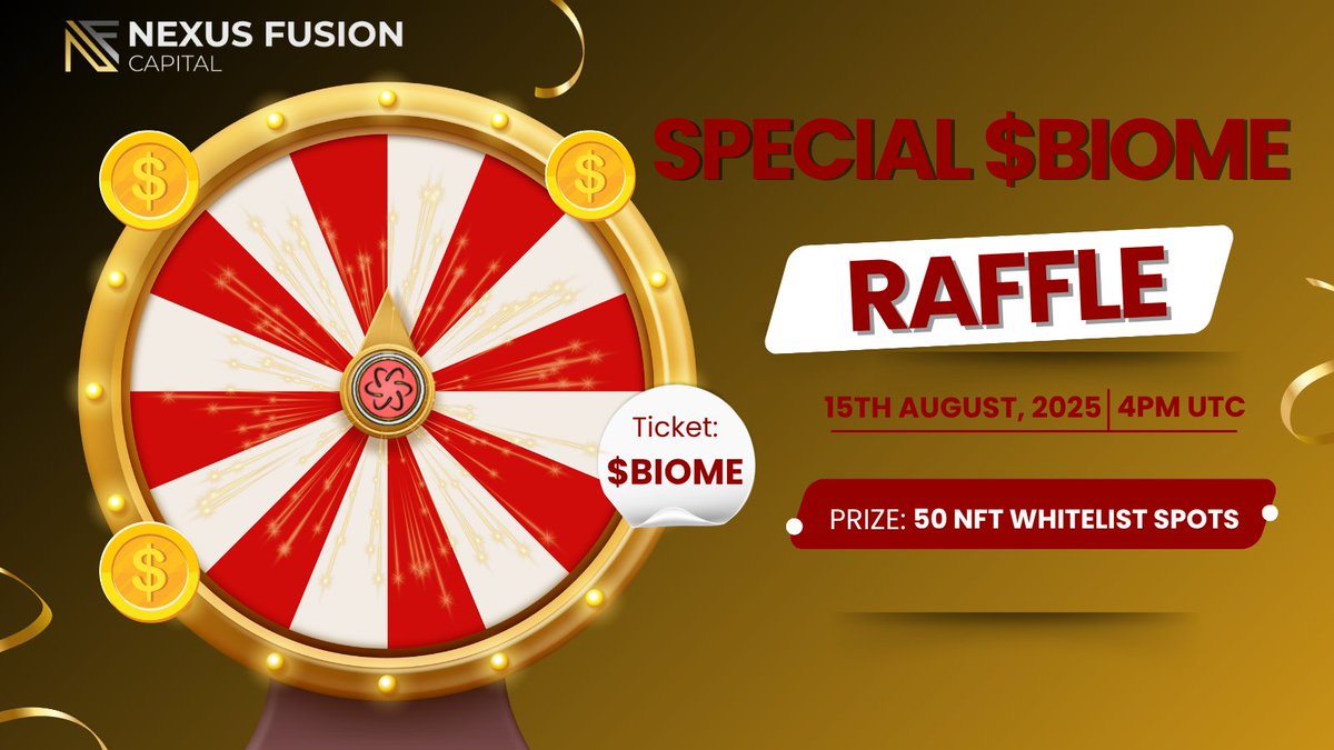 nexusfusioncap's tweet image. We're kicking off a Special $BIOME Raffle, a chance to secure one of the most anticipated #NFT mints in our $BIOME Ecosystem! 🚀

This event is part of our exclusive partnership with @RedbellyNetwork and will be a huge drop.

🎫 Ticket Price: 10 $BIOME
🎯 Whitelist Spots: 50 Only…