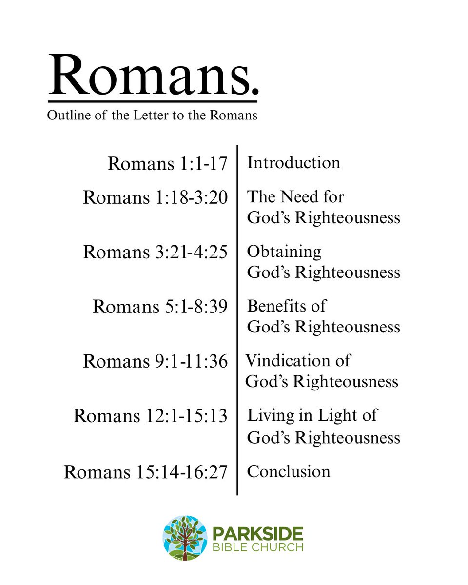 We kicked off our new sermon series in Romans on Sunday! If you missed it, the sermon audio can be found at parkside.org under the “Resources” tab. We’re super excited about this series and hope you’ll join us next week as we dive into Romans 1:16-17!