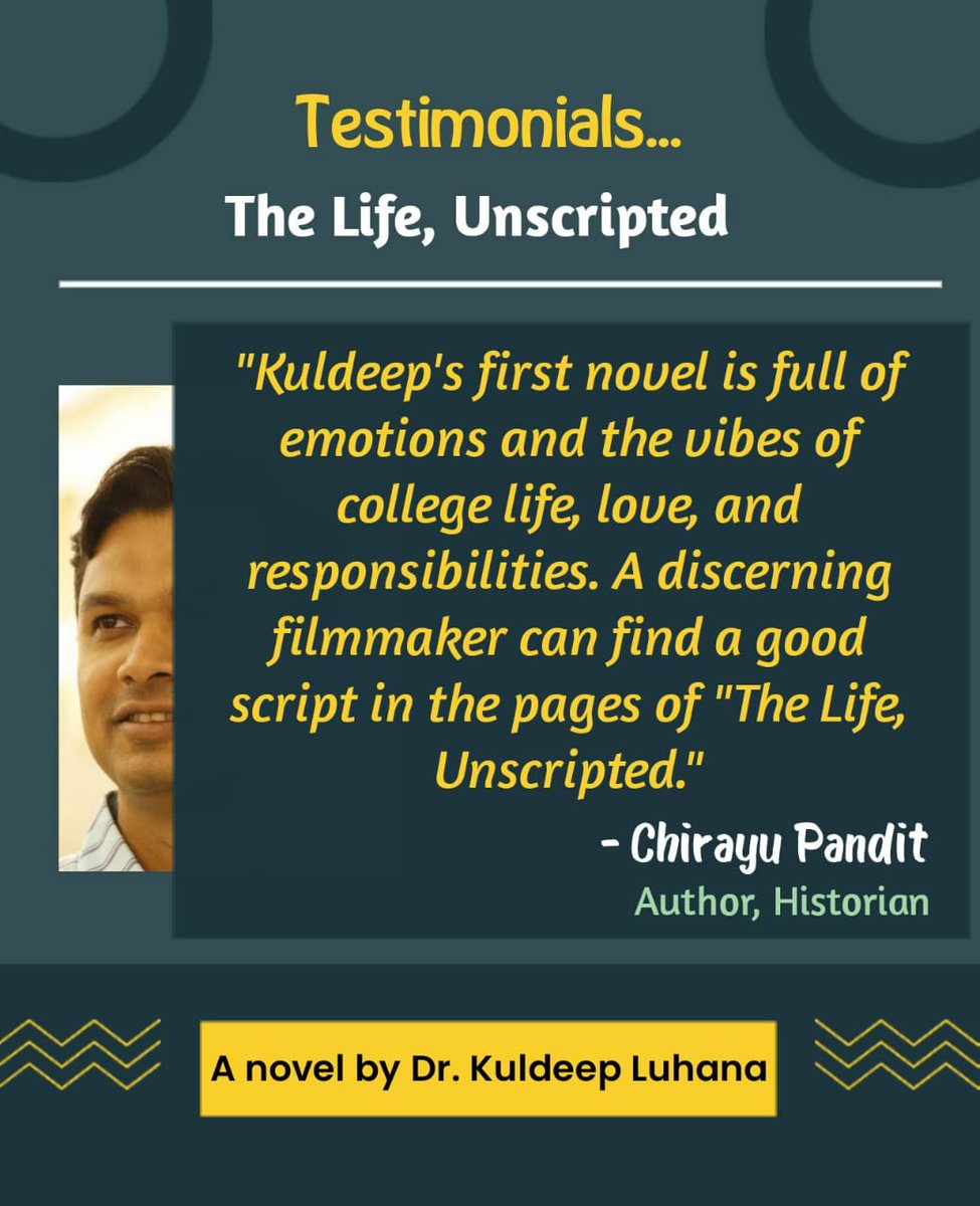 Kuldeep_Luhana's tweet image. 𝗧𝗵𝗶𝘀 𝗺𝗲𝗮𝗻𝘀 𝗮 𝗹𝗼𝘁..! ✨
𝙏𝙚𝙨𝙩𝙞𝙢𝙤𝙣𝙞𝙖𝙡𝙨..
𝘎𝘳𝘢𝘵𝘪𝘵𝘶𝘥𝘦 𝘭𝘪𝘬𝘦 𝘵𝘩𝘪𝘴 𝘬𝘦𝘦𝘱𝘴 𝘵𝘩𝘦 𝘱𝘦𝘯 𝘮𝘰𝘷𝘪𝘯𝘨 𝘢𝘯𝘥 𝘵𝘩𝘦 𝘩𝘦𝘢𝘳𝘵 𝘧𝘶𝘭𝘭..❤️
@Chirayu1857
#thelifeunscripted #comingsoon #readerslovebook #authorlife #youngvibes  #writerscommunity