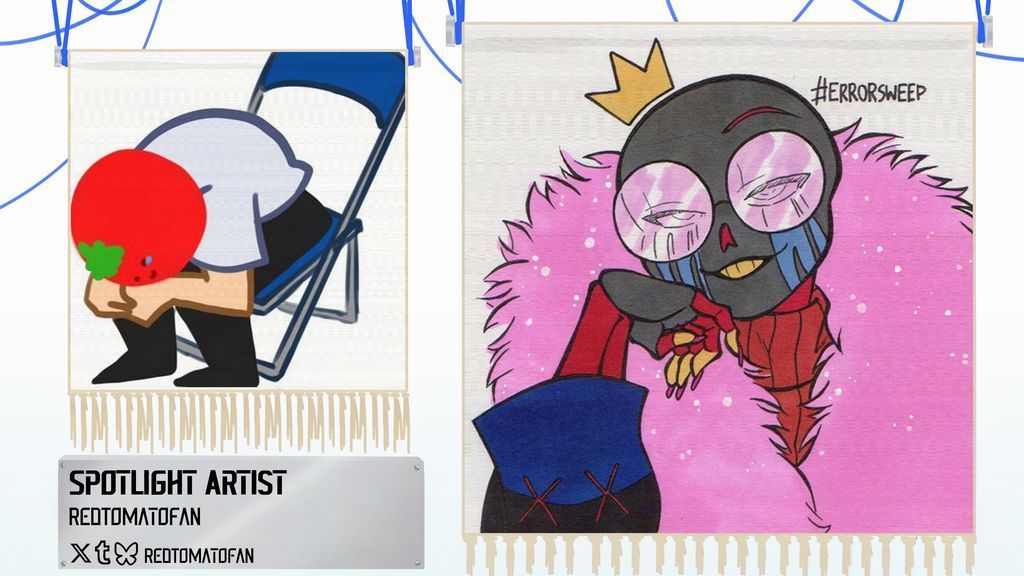 ⚠️ ❕ Contributor Spotlight❕ ⚠️ 
We're happy to announce the introductions to our wonderful invited guests who are working with us on this project! 

We're proud to host an absolutely true Error enthusiast like this Artist Spotlight:
<a href="/redtomatofan/">🍅redtomatofan🍅</a>