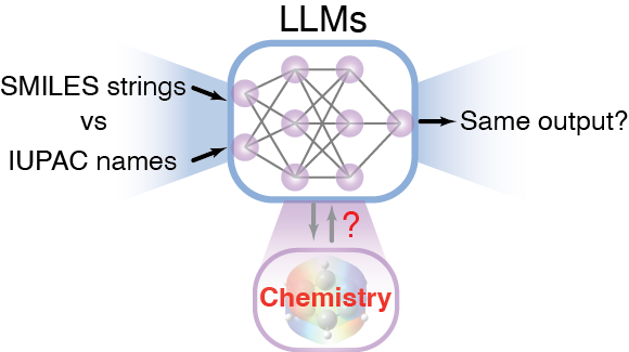 Bing Yan (@bingyan4science) on Twitter photo Our new paper <a href="/digital_rsc/">Digital Discovery</a> is out💡<a href="/kchonyc/">Kyunghyun Cho</a> <a href="/_angie_chen/">Angelica Chen</a>
Do LLMs capture intrinsic chemistry, beyond string representations? Across SMILES & IUPAC:
❌ SOTA models: very low consistency (<1%)
⚖️ 1-to-1 mapped finetune ↑ consistency, not accuracy
Read: pubs.rsc.org/en/Content/Art… Our new paper <a href="/digital_rsc/">Digital Discovery</a> is out💡<a href="/kchonyc/">Kyunghyun Cho</a> <a href="/_angie_chen/">Angelica Chen</a>
Do LLMs capture intrinsic chemistry, beyond string representations? Across SMILES & IUPAC:
❌ SOTA models: very low consistency (<1%)
⚖️ 1-to-1 mapped finetune ↑ consistency, not accuracy
Read: pubs.rsc.org/en/Content/Art…