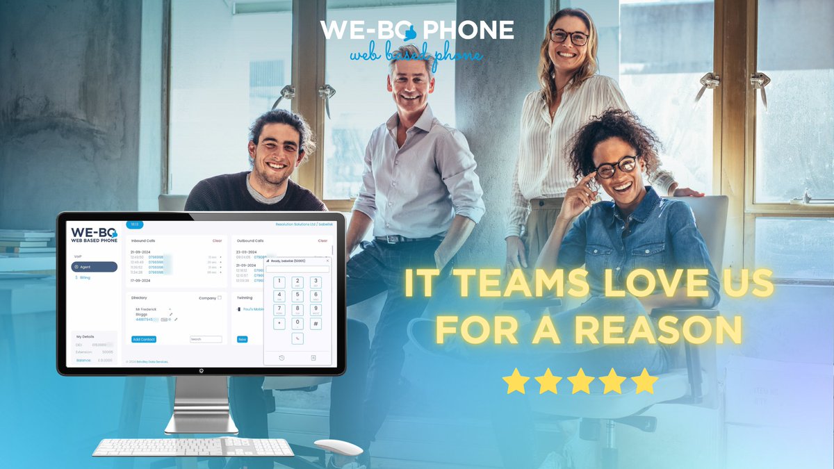 HelloWEBOPhone's tweet photo. Fewer tickets. Faster setup. Happier users.

We-Bo is business-ready and IT-approved:
⚡️ Plug-and-play
🧱 Rock-solid reliability
🙌 Support that actually helps

Your IT team will thank you → https://t.co/76Mw8yRBW7

#WeBoPhone #ITApproved #SmartSystems https://t.co/n0acfLNT6N