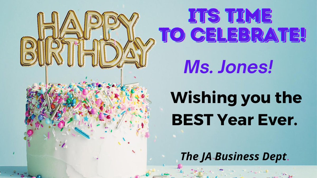 A Happy Birthday shout out to Ms. Jones <a href="/SBJohnAdamsHigh/">John Adams HS</a>, in the Business Department.  Enjoy your special day.  #HappyBirthday #BestYearEver
