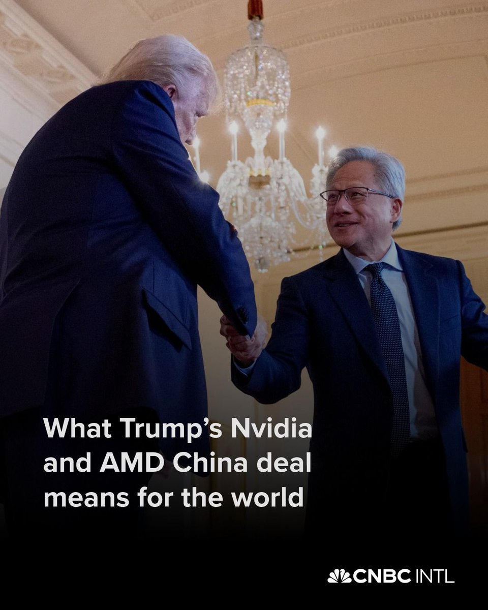 Nvidia and AMD have agreed to pay 15% of revenues from chip sales to China to the U.S. goverenment, the FT reported.

➡️ Analysts said the deal is still positive for both AMD and Nvidia as they get access to a huge market.

➡️ The arrangement crafted by President Donald Trump’s