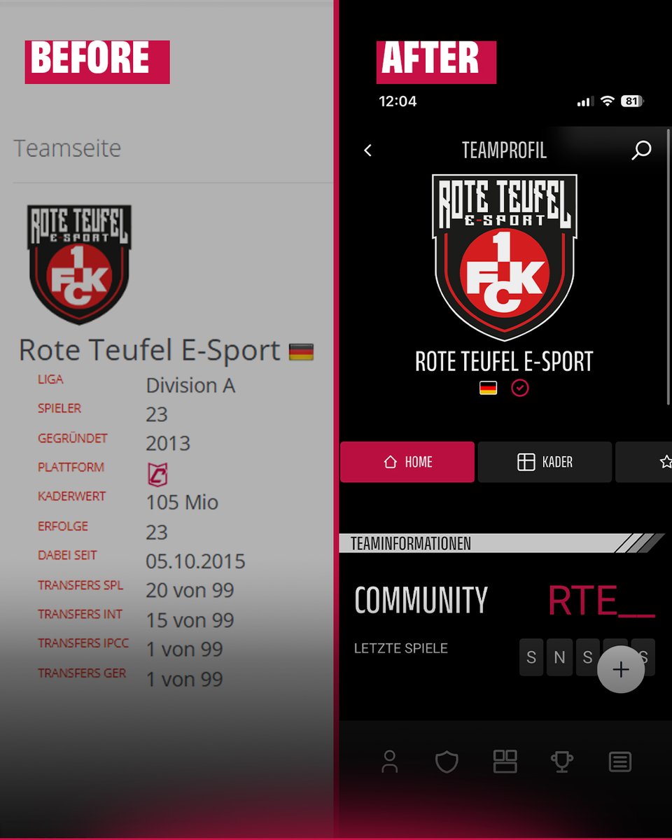 🔄 Before &amp; After – der neue Look macht den Unterschied.
Mehr Übersicht. Moderner Style. Klare Struktur.
📅 Ab 13.08.2025 live!