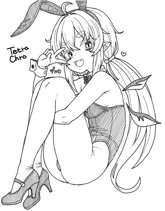 絵チャで描いた、バニーテトラクロちゃん 