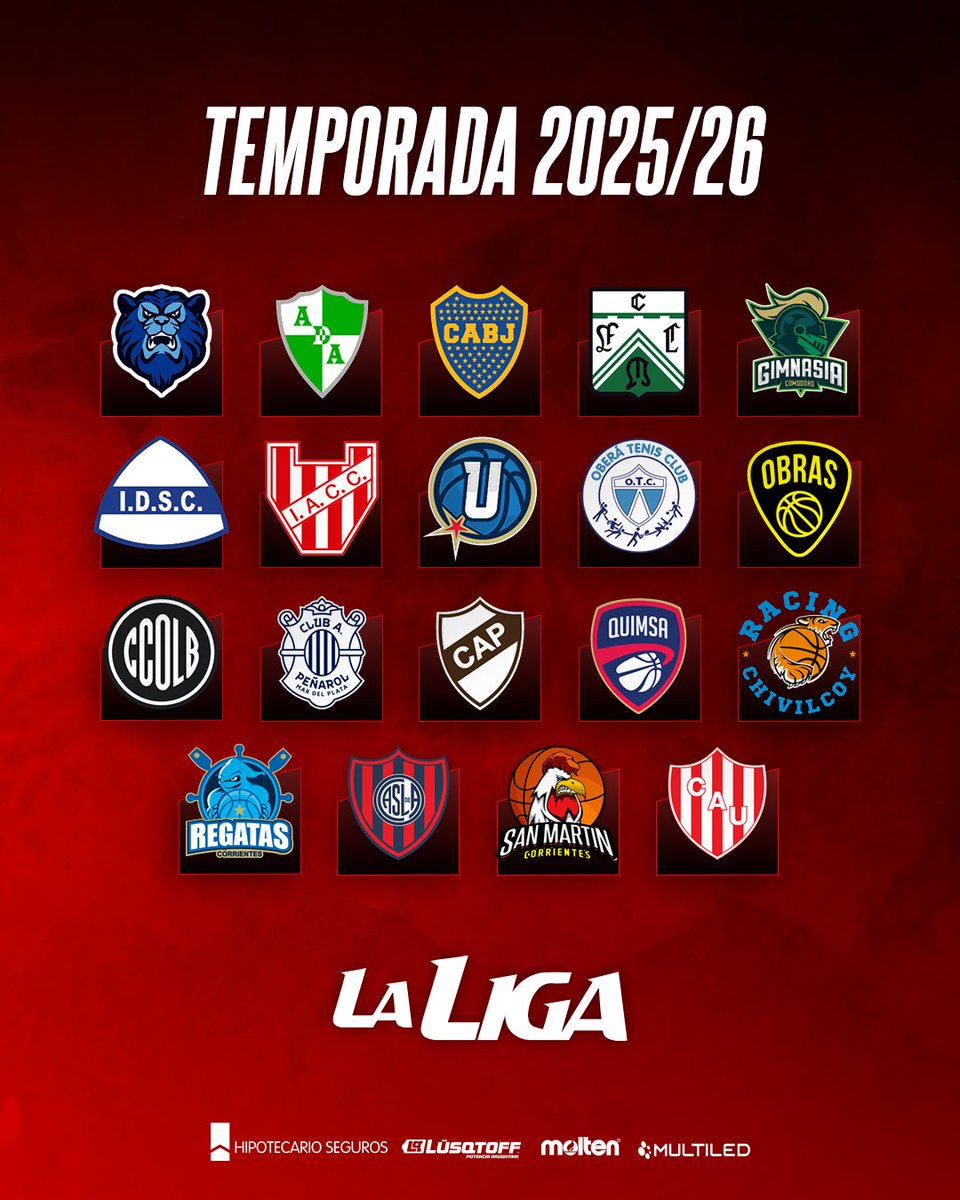 🏀 Así se jugará la temporada 2025/26 de La Liga Nacional

Con el ascenso de Racing de Chivilcoy y la confirmación por parte de Riachuelo de no disputar la máxima categoría, La Liga se disputará con 19 equipos.

🔜 La temporada iniciará el 24 septiembre y el formato, como en los