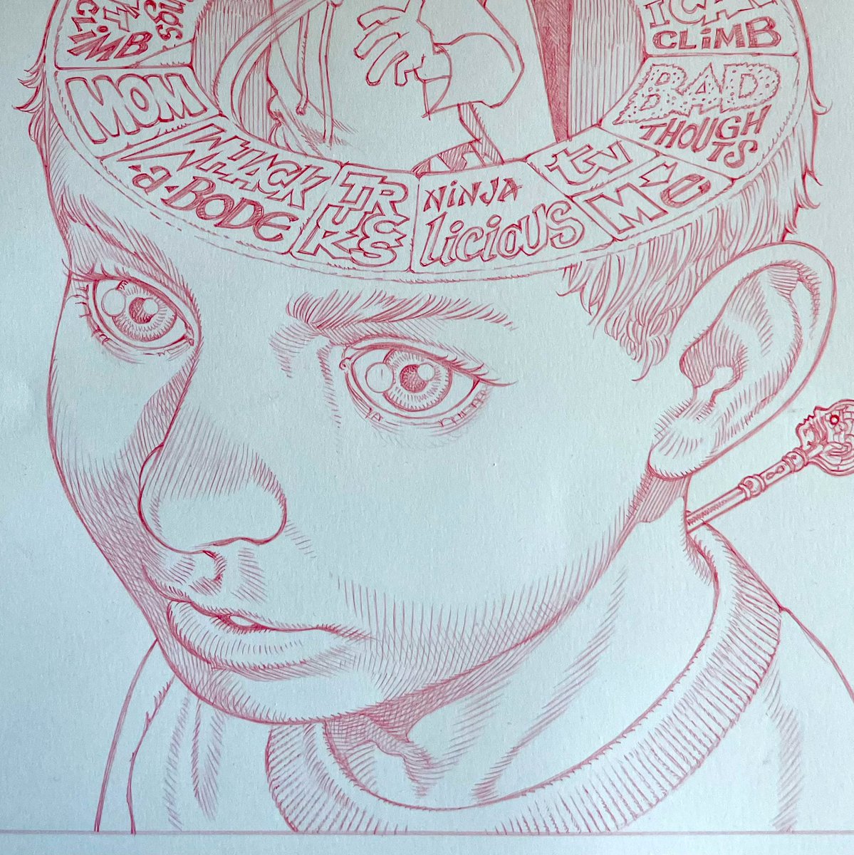 head game  
final pencils detail

#makingcomics #process