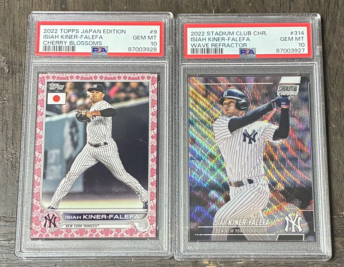 Graded lots:

Marcus Stroman
Anthony Rizzo
Gleyber Torres
Isiah Kiner-Falefa

Open to offers on singles, lots.