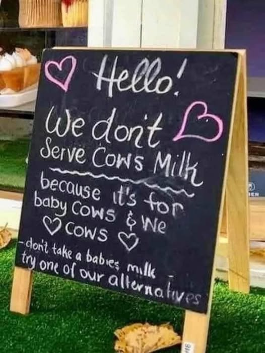 GodsAmericans's tweet image. ~ NOT YOUR MAMA NOT YOUR MILK
~ Changing your milk choice is easy, living as a Cow in the Dairy industry is horrific and deathly
~ mgf ~ #cows #PlantMilk #stopusinganimals