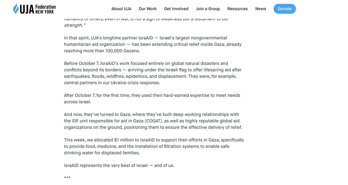 liel leibovitz (@liel) on Twitter photo American Jews have the best leadership. So, so proud of <a href="/UJAfedNY/">UJA-Federation of New York</a> for donating a million dollars to Hamas in Gaza. I'll put a few shekels in the mail today for the Hug the Houthis High Holiday drive as well. Great moral clarity, guys. American Jews have the best leadership. So, so proud of <a href="/UJAfedNY/">UJA-Federation of New York</a> for donating a million dollars to Hamas in Gaza. I'll put a few shekels in the mail today for the Hug the Houthis High Holiday drive as well. Great moral clarity, guys.
