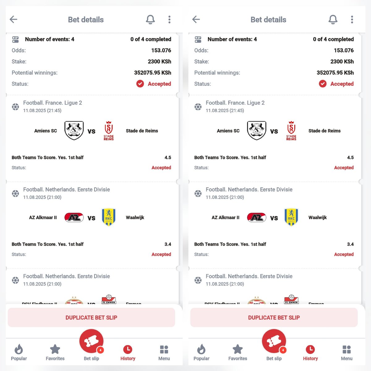 1st half affairs 🤑💰
150 odds. 

𝟴𝟴𝟴𝗦𝐒𝐓𝐀𝐑𝐙♦️

𝐑𝐞𝐠𝐢𝐬𝐭𝐞𝐫📲 bit.ly/registrationww…
𝐏𝐫𝐨𝐦𝐨𝐜𝐨𝐝𝐞👉 DBO 

Slip code>>>  ZCNNM