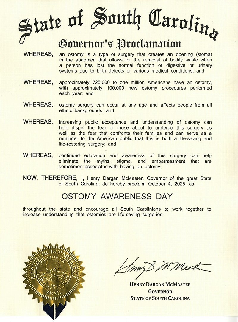 UOAA (@uoaa) on Twitter photo The State Proclamations for #WorldOstomyDay (#OstomyAwarenessDay) are starting to come in! Thanks to Theresa Johnson of <a href="/stomagienics/">Stomagienics</a> for securing South Carolina! Help us get to 50 States, act now! ostomy.org/state-proclama…
#WorldOstomyDay2025 #WOD2025 The State Proclamations for #WorldOstomyDay (#OstomyAwarenessDay) are starting to come in! Thanks to Theresa Johnson of <a href="/stomagienics/">Stomagienics</a> for securing South Carolina! Help us get to 50 States, act now! ostomy.org/state-proclama…
#WorldOstomyDay2025 #WOD2025