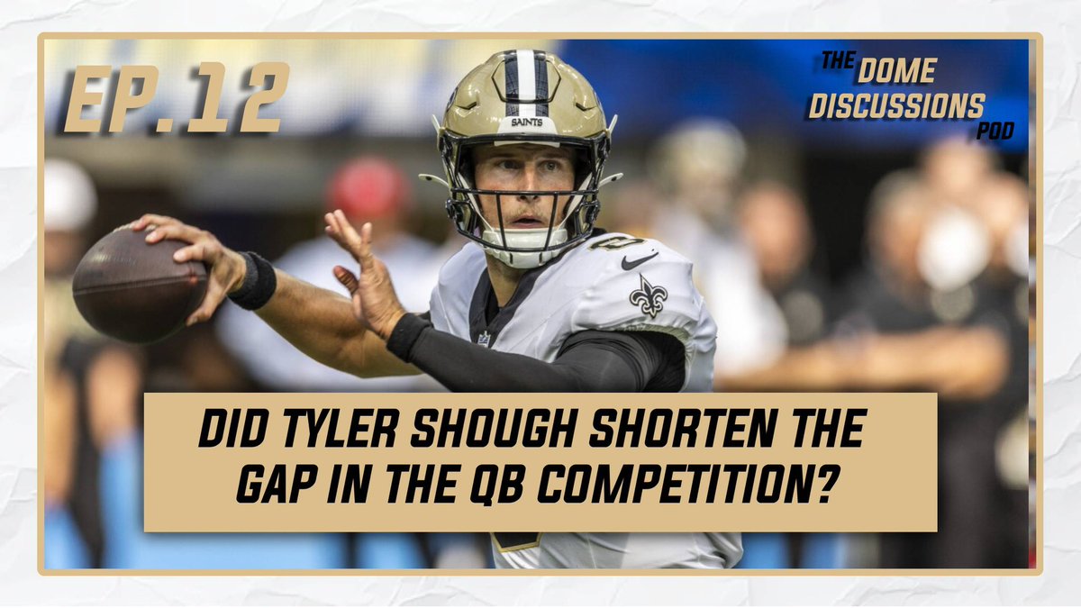 The Kneaux (@beinthekneaux) on Twitter photo The Dome Discussions Podcast Ep. 12 | Saints vs. Chargers Recap!
📺: youtu.be/i7-7HFQPdOo 
- Shough tightens the QB battle 
- Who stood out & who disappointed in camp
- Saints hit hard with injuries in preseason Week 1
- & more!
#Saints #NFL #TylerShough #WhoDat The Dome Discussions Podcast Ep. 12 | Saints vs. Chargers Recap!
📺: youtu.be/i7-7HFQPdOo 
- Shough tightens the QB battle 
- Who stood out & who disappointed in camp
- Saints hit hard with injuries in preseason Week 1
- & more!
#Saints #NFL #TylerShough #WhoDat
