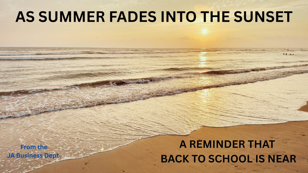 There may be a heat advisory, but summer break is coming to an end.  <a href="/SBJohnAdamsHigh/">John Adams HS</a>  Get ready for school.