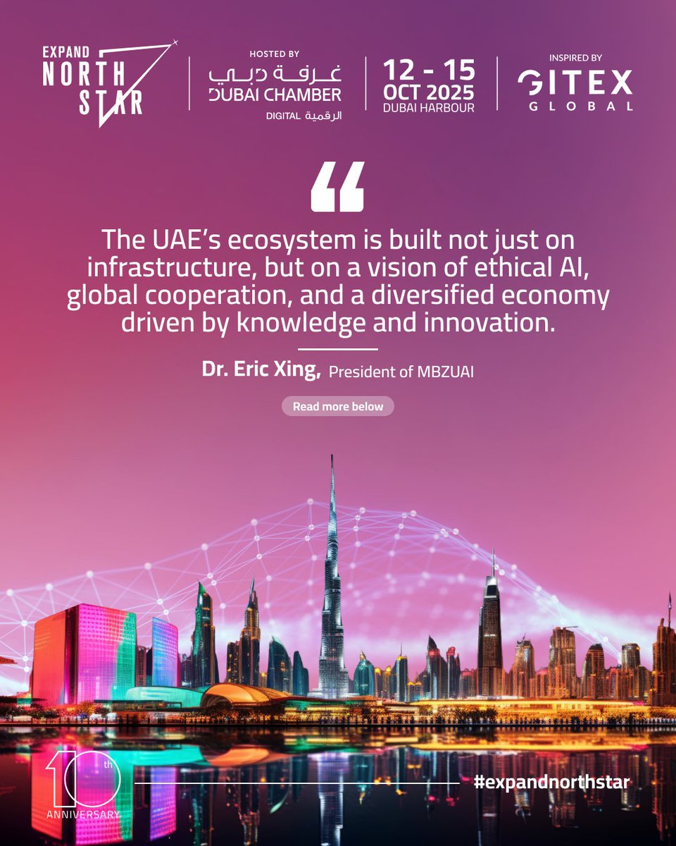 Expand North Star (@expandnorthstar) on Twitter photo UAE ranks #1 globally for AI talent. 🇦🇪
At Expand North Star 2025, we’re proud to back a nation shaping the future of innovation.
📅 12–15 Oct 2025 | 📍 <a href="/DubaiHarbour/">Dubai Harbour</a>
🔗 bit.ly/3UZghqI UAE ranks #1 globally for AI talent. 🇦🇪
At Expand North Star 2025, we’re proud to back a nation shaping the future of innovation.
📅 12–15 Oct 2025 | 📍 <a href="/DubaiHarbour/">Dubai Harbour</a>
🔗 bit.ly/3UZghqI