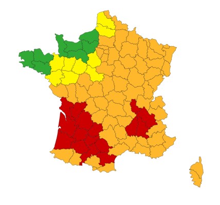 🔴 [ALERTE METEO CANICULE] 🔴
A compter de demain 12h, l'Isère est en alerte rouge "Canicule".
⚠️ Suivez les recommandations : buvez de l'eau, ne sortez pas aux heures les plus chaudes, pensez aux personnes les plus fragiles...
🪢Plus d'info : vigilance.meteofrance.fr/fr