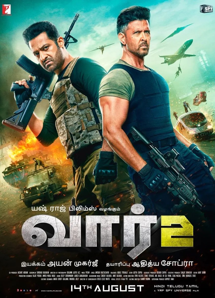 SrVijayalakshmi's tweet image. From August 14 screening #War2 in our screen 💥 Bookings open @TicketNew 

#War2Celebrations #War2trailer #HrithikRoshan #JrNTR #KairaAdvani #YRFSpyUniverse