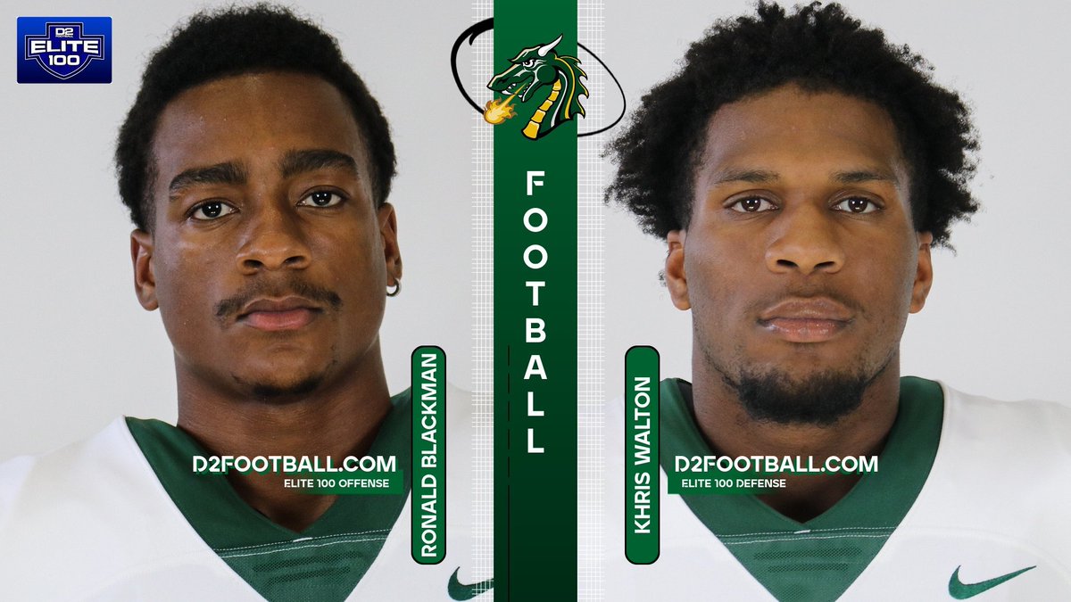 Ronald Blackman and Khris Walton have both been named First Team D2Football.com Elite 100 Preseason selections! 

gotiffindragons.com/news/2025/8/11…

#GoGons