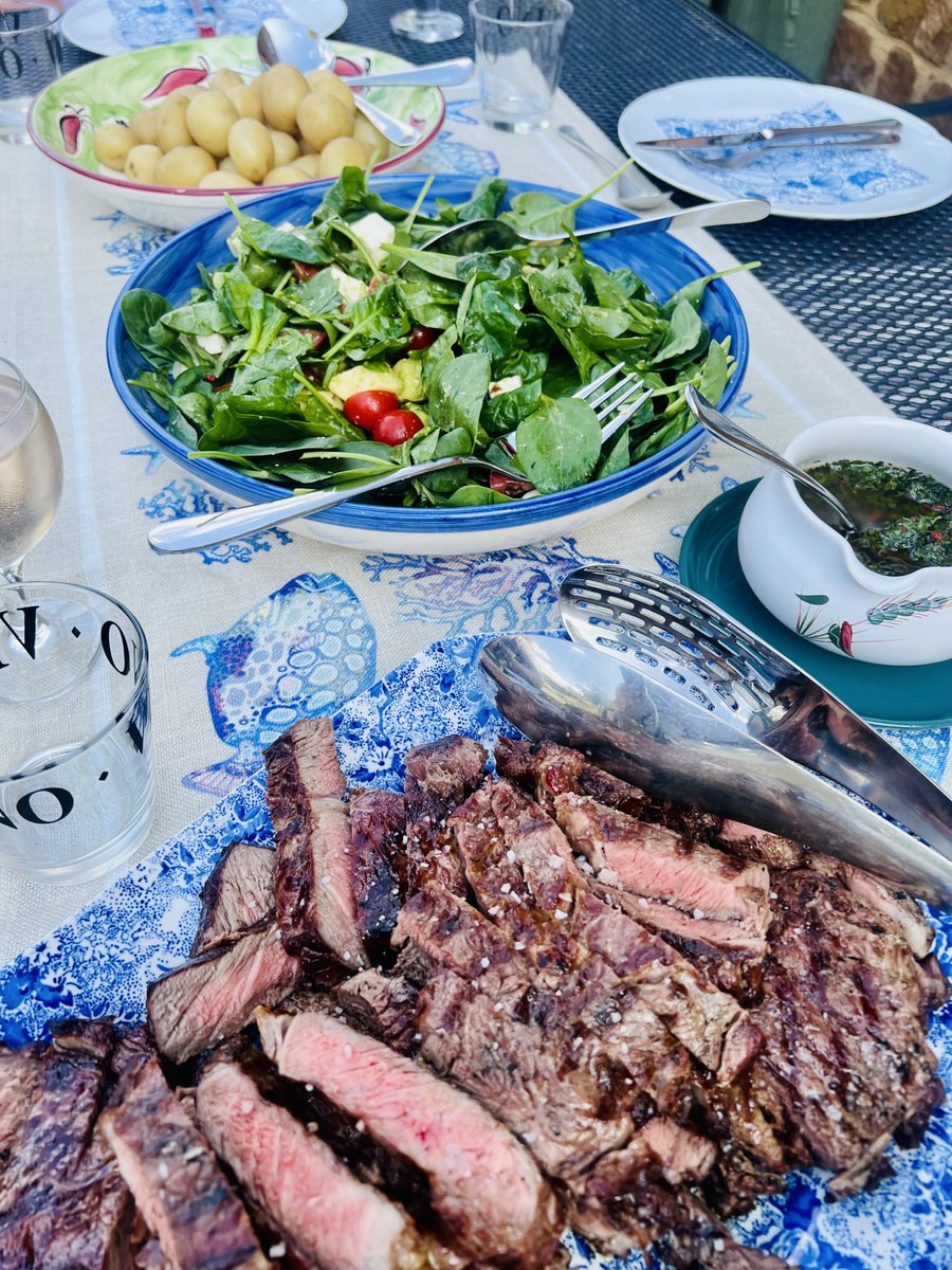 Love British food at its best, local farm shop beef, English seasonal salad and potatoes, Sunday family birthday bbq@lovebritishfood