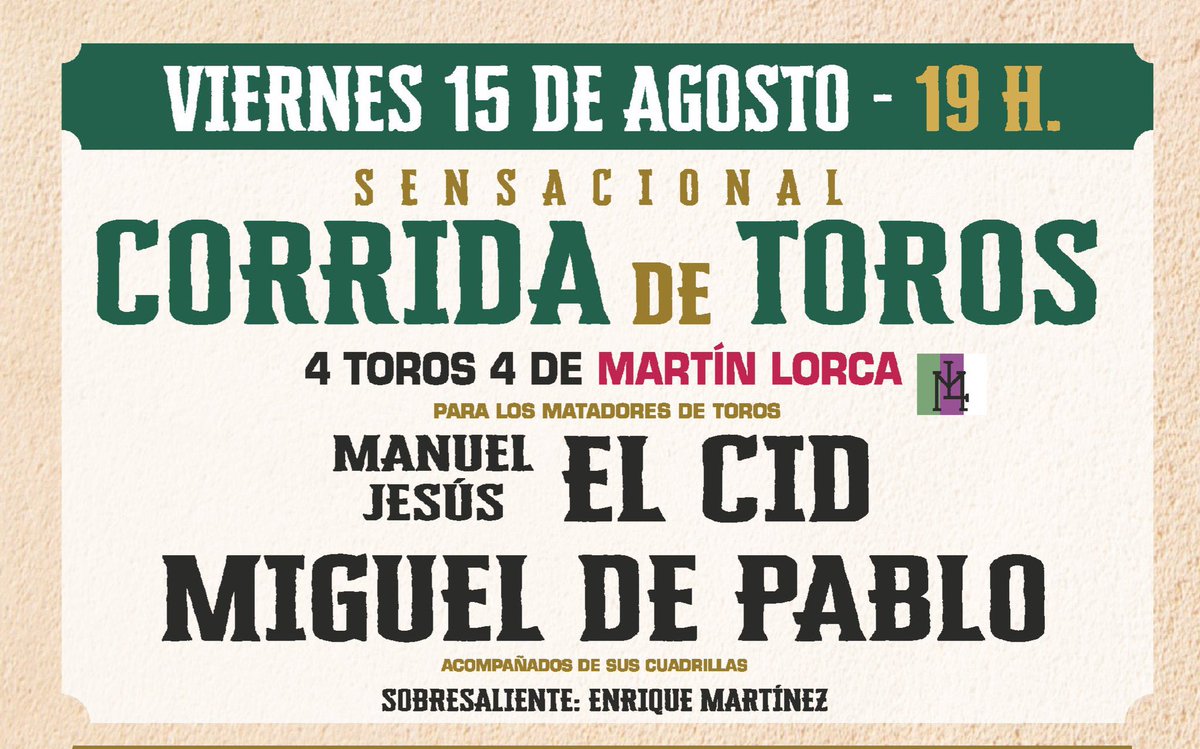 Después de dos meses y medio de mi percance en San Isidro, comienzo una semana muy ilusionante, regreso a los ruedos en un lugar muy especial para mí.
Cebreros, nos vemos el viernes. 🍀🍀