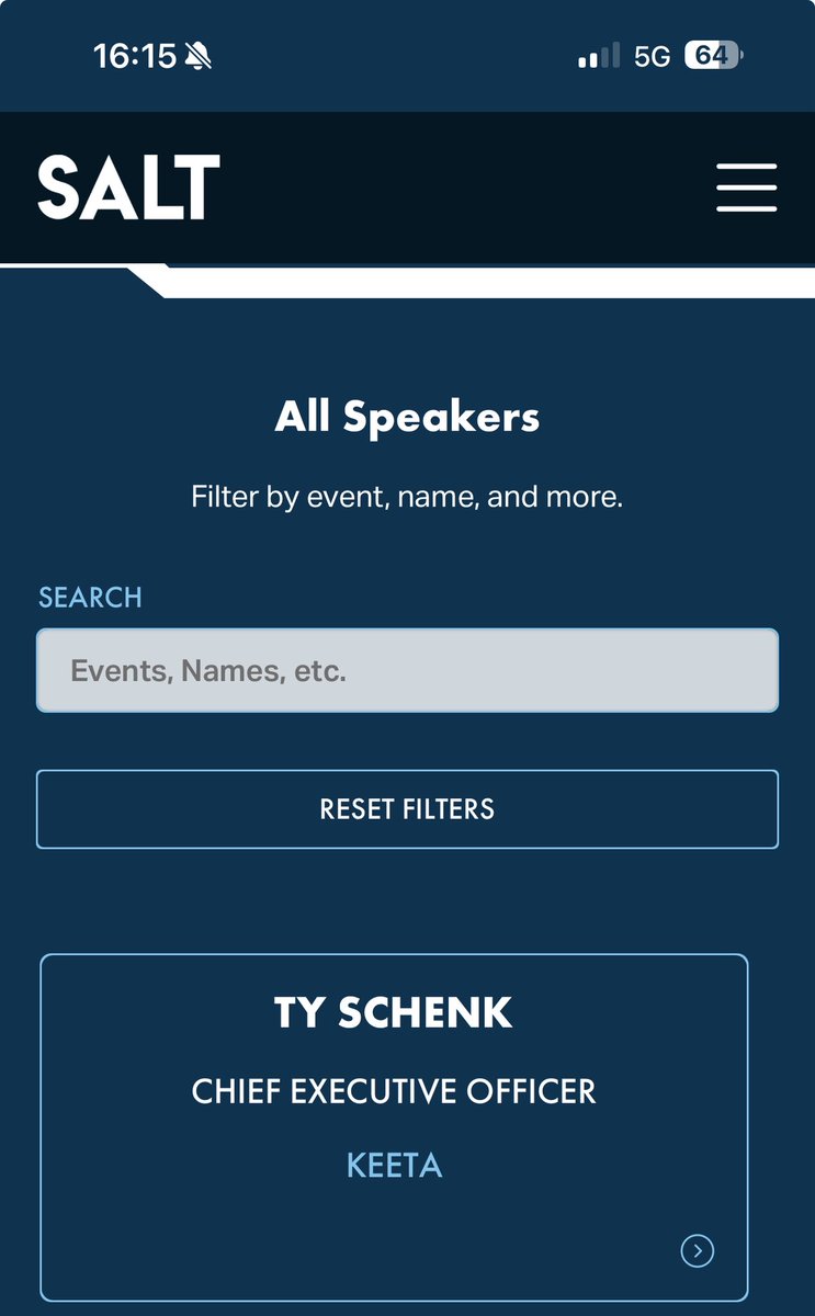Quick update:

<a href="/schenkty/">Ty</a> is confirmed as a speaker at salt. 

Don’t underestimate the impact of this. 

He will be speaking infront of the most influential people in the business. 

See other post beneath. 

$kta #SALTConference #TradFi #Banking #Finance #Fintech #DeFi #Crypto